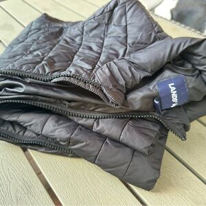 Lands' End Black Thin Puffer Jacket, size 10-12